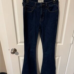 Free People Dark Blue Flare Jeans